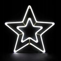 DEKORACJA Świąteczna GWIAZDA NEON Biały Zimny 253W