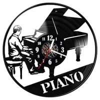 Zegar ścienny z płyty winylowej Pianino 379.14