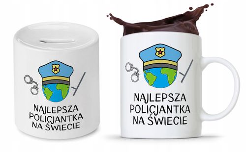 Zestaw Dla Policjanta Prezent Kubek + Skarbonka Z Nadrukiem Ze Zdjęciem na Arena.pl