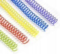 RAYSON Plastikowe spiralne rolki do segregatorów, wielokolorowe 100 szt.