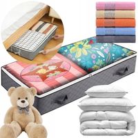 DUŻY ORGANIZER POJEMNIK POKROWIEC POD ŁÓŻKO Na POŚCIEL KOŁDRĘ ZABAWKI