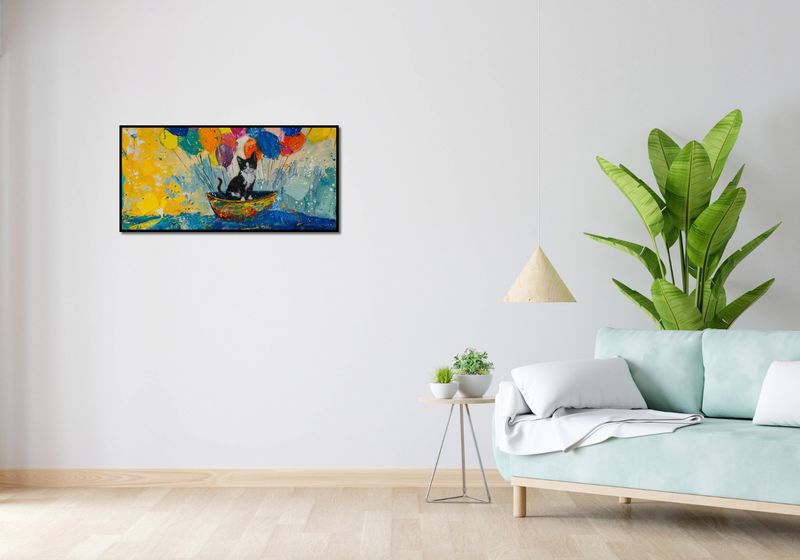 Plakat 91,3x44,5cm Kot na Łodzi zdjęcie 4