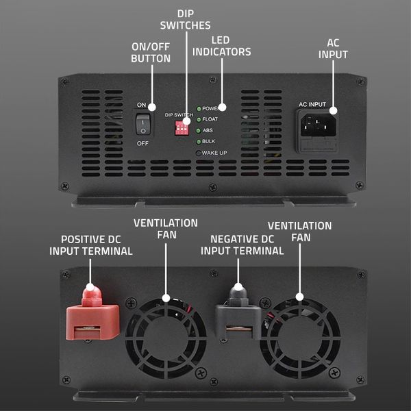 Inteligentna ładowarka do akumulatorów LiFePO4 AGM GEL SLA 50A 12V zdjęcie 7