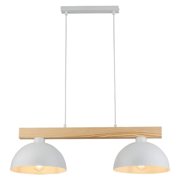 Podwójna lampa wisząca skandynawska Oslo 4713 TK Lighting drewniana biała zdjęcie 2