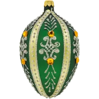 Ekskluzywne jajo Faberge z kryształami: zielone