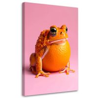 Obraz do pokoju dziecka salonu, Abstrakcja Pomarańcza Żaba