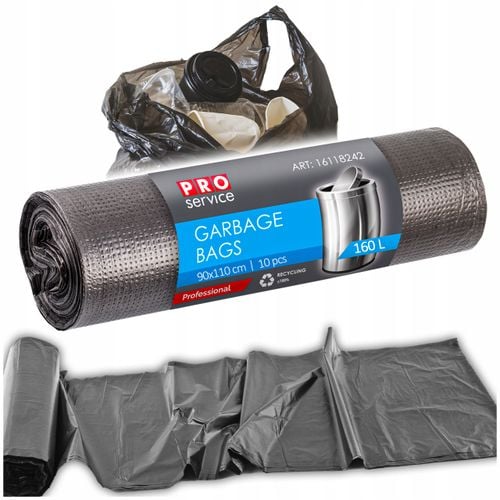 Worki Na Śmieci PRO 90x110 Czarne LD 160L 10 szt. na Arena.pl