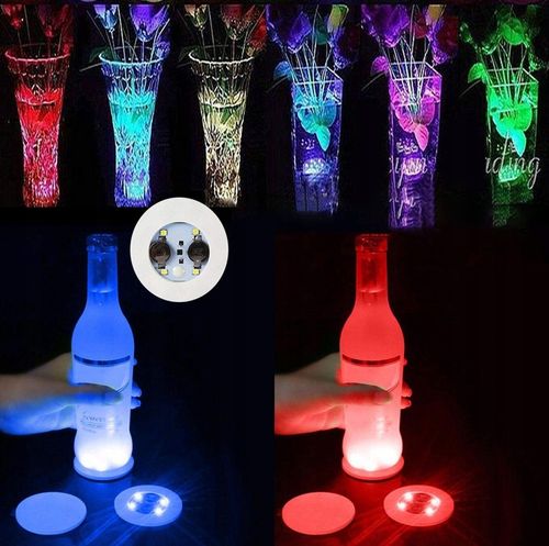 Podstawka Naklejka LED pod Butelkę Szklankę Kubek Zestaw 10 szt. na Arena.pl