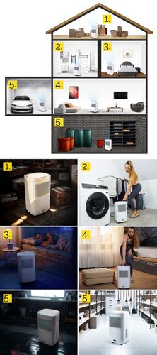 Osuszacz powietrza Pochłaniacz wilgoci Yoer 12L/24h +WiFi +TIMER +higrostat na Arena.pl