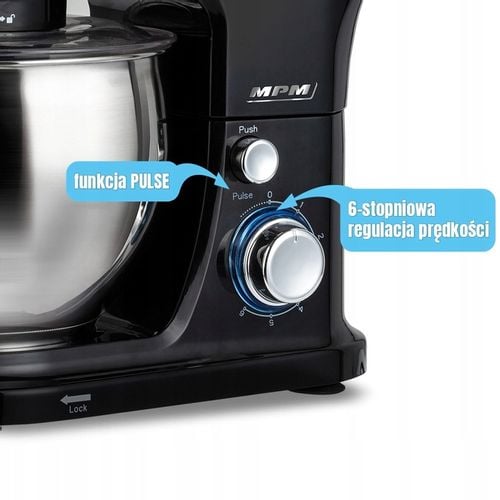 Robot kuchenny planetarny wielofunkcyjny 2 misy zestaw czarny MPM MRK-21 na Arena.pl