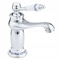 Bateria umywalkowa stojąca retro chrom łazienkowa srebrna kran YOKA HOME