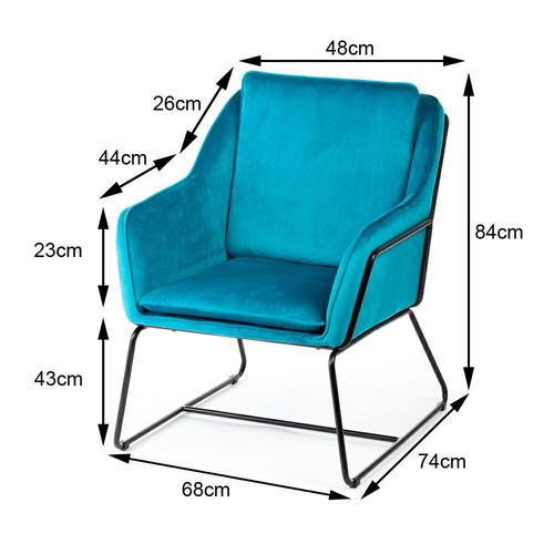 Fotel Stella Black Turquoise na Arena.pl
