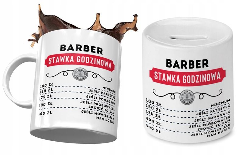 Dla Barbera Zestaw Kubek + Skarbonka Na Prezent Z Nadrukiem Ze Zdjęciem zdjęcie 1