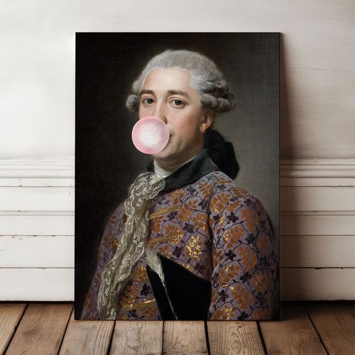 Obraz na płótnie dżentelmen z balonem portret 70x100 cm na Arena.pl