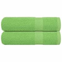 Ręczniki kąpielowe, 2 szt, zielone, 70x140 cm, bawełna 100%