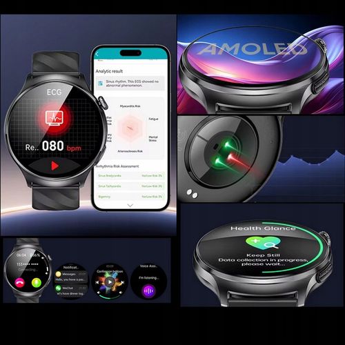 Zegarek damski Smartwatch z Glukozą, Termometrem, 440 mAh - Styl i Funkcja na Arena.pl