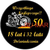 Opłatek na tort Urodziny 18 30 40  Motor Harley Davidson Yamaha Vsk Cross