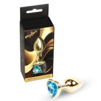 Mylove Toys - Jewellery Gold  Heart Plug- Light Blue