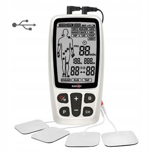 ELEKTROSTYMULATOR Mięśni RoovJoy TENS EMS MASS USB na Arena.pl