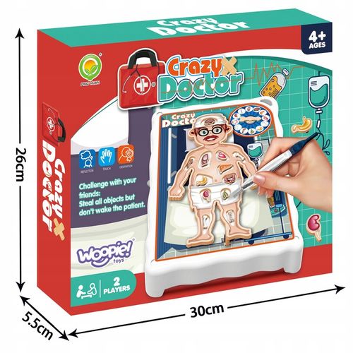 SZALONY LEKARZ GRA ZRĘCZNOŚCIOWA PLANSZOWA OPERACJA MAŁY DOKTOR WOOPIE na Arena.pl