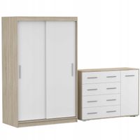 Zestaw NEOMI 04 Szafa 120 Komoda FRIDA 02 135 półki SB PRODUCENT