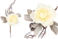 RÓŻA NA PIKU GAŁĄZKA DEKORACYJNA 25 CM OZDOBA