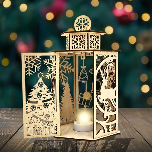 Lampion Adwentowy drewniany LATARENKA roraty ADWENT LAMPKA LED XL na Arena.pl