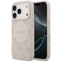 etui guess 4g circle classic logo magsafe na iphone 17 pro - różowe