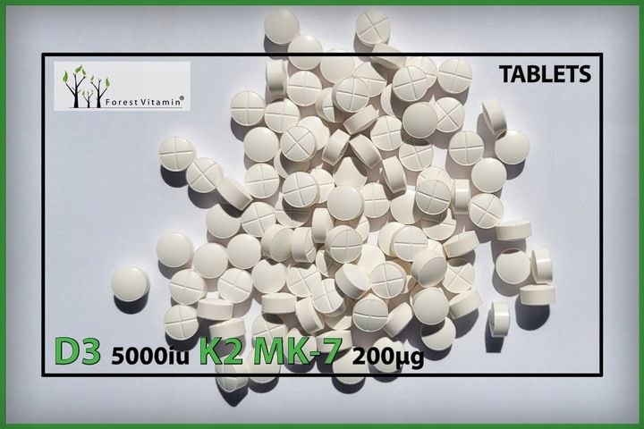 WITAMINA D3 5000 iu+K2 MK-7 200 mcg 100 tab NOWOŚĆ zdjęcie 3