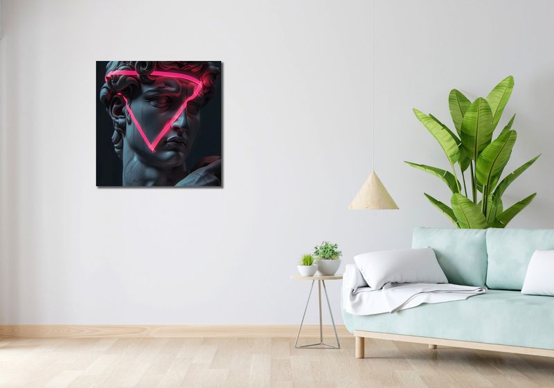 Obraz 70x70cm Neonowy Renesans zdjęcie 2