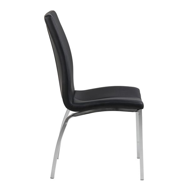 Krzesło Asama czarne tapicerowane zdjęcie 3