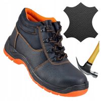 Buty robocze męskie TRZEWIKI SKÓRZANE ochronne z Podnoskiem BHP Lekkie