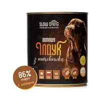 Slow Dog Domowy indyk z marchewką 410G