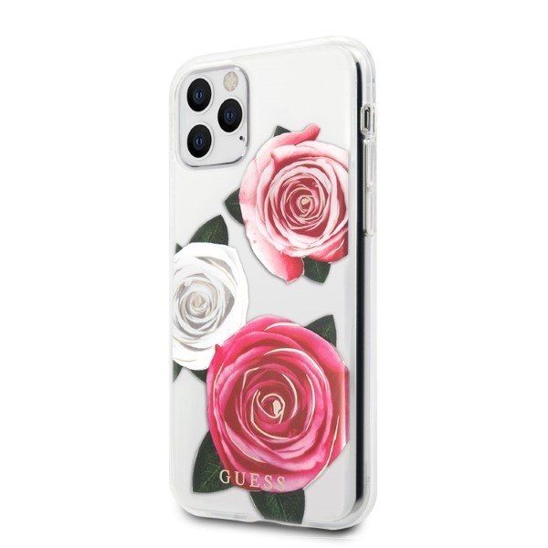 Guess GUHCN58ROSTRT iPhone 11 Pro transparent hardcase Flower zdjęcie 2