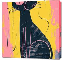 Obraz 70x70cm Kontrastowa Kotka