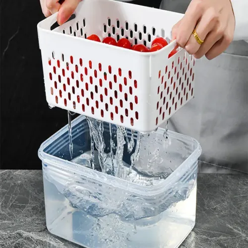 Pojemniki kuchenne na żywność z koszyczkiem pojemnik z uszczelką 4 szt na Arena.pl