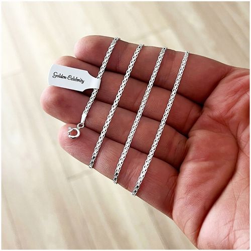 PIĘKNY SREBRNY ŁAŃCUSZEK DAMSKI BISMARK 925 2 MM PREZENT DLA NIEJ + GRAWER na Arena.pl