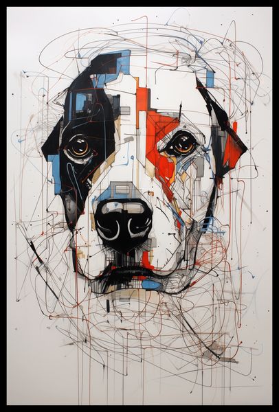 Plakat 40x60cm Przyrysowany Psiak zdjęcie 2