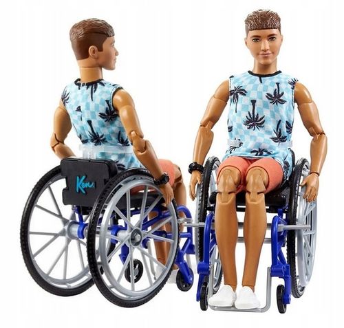 LALKA BARBIE KEN NA WÓZKU INWALIDZKIM zestaw do zabawy dla dzieci +3 lata na Arena.pl