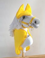 zestaw dla hobby horse a3: derka + nauszniki - żółty