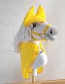 zestaw dla hobby horse a3: derka + nauszniki - żółty