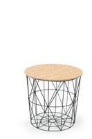 Stolik kawowy Skalba czarny, naturalny