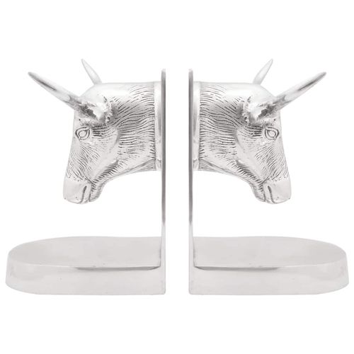 Podpórki do książek 2 pcs Srebrny 21.5 x 15.5 x 20 cm Aluminium na Arena.pl