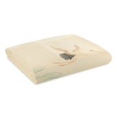 Koc bawełniano-akrylowy z nadrukiem MILA 150X200 kremowy