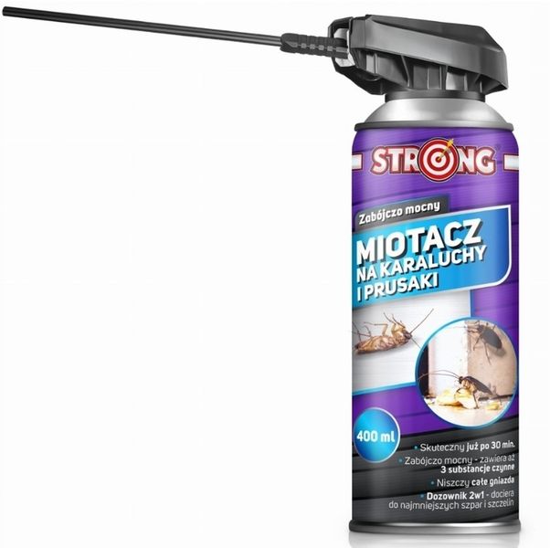 MIOTACZ NA KARALUCHY ŚRODEK NA KARALUCHY AEROZOL Z RURKĄ STRONG 400 ML zdjęcie 7