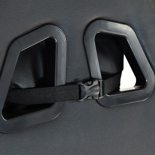 18273 Czerwono-czarny fotel gamingowy obrotowy PATIOMAGE do pokoju zdjęcie 14