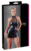 cottelli party sukienka czarna wet look koronka l kobieca elegancja