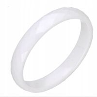 BIAŁA OBRĄCZKA PORCELANA CERAMIKA rozm. 22 (10)