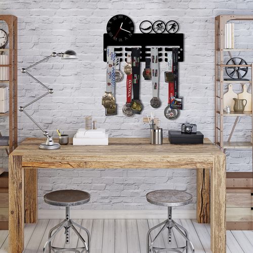 Wieszak na medale z zegarem TRI twoje imię dowolny tekst 442.1 na Arena.pl