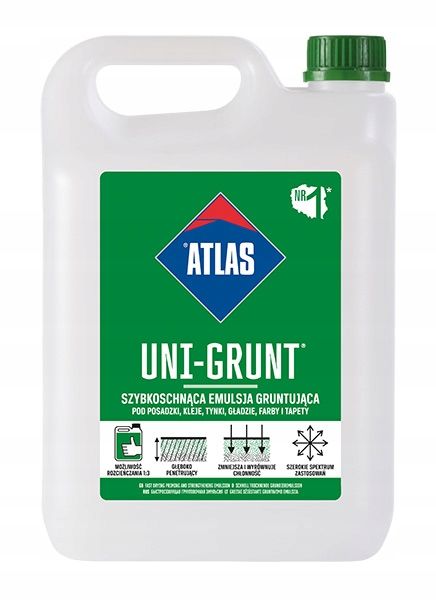 Emulsja Gruntująca Uni-Grunt 10 kg Atlas zdjęcie 6